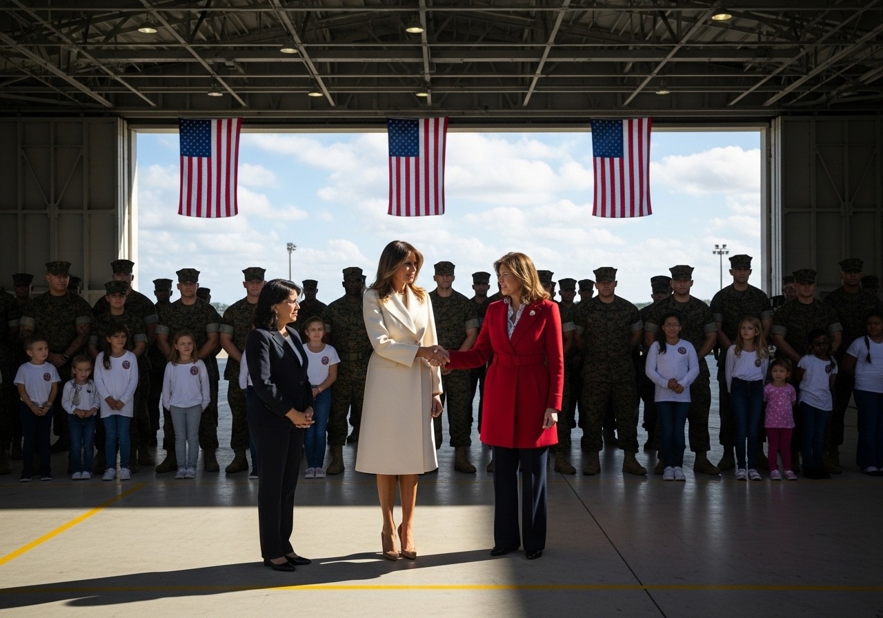 First and Second Ladies Honor Marines with Heartfelt Visit