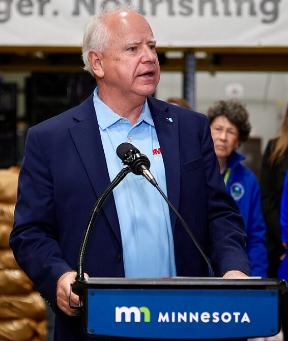 Minnesota Governor Tim Walz Flounces Off the Stage for the Last Time