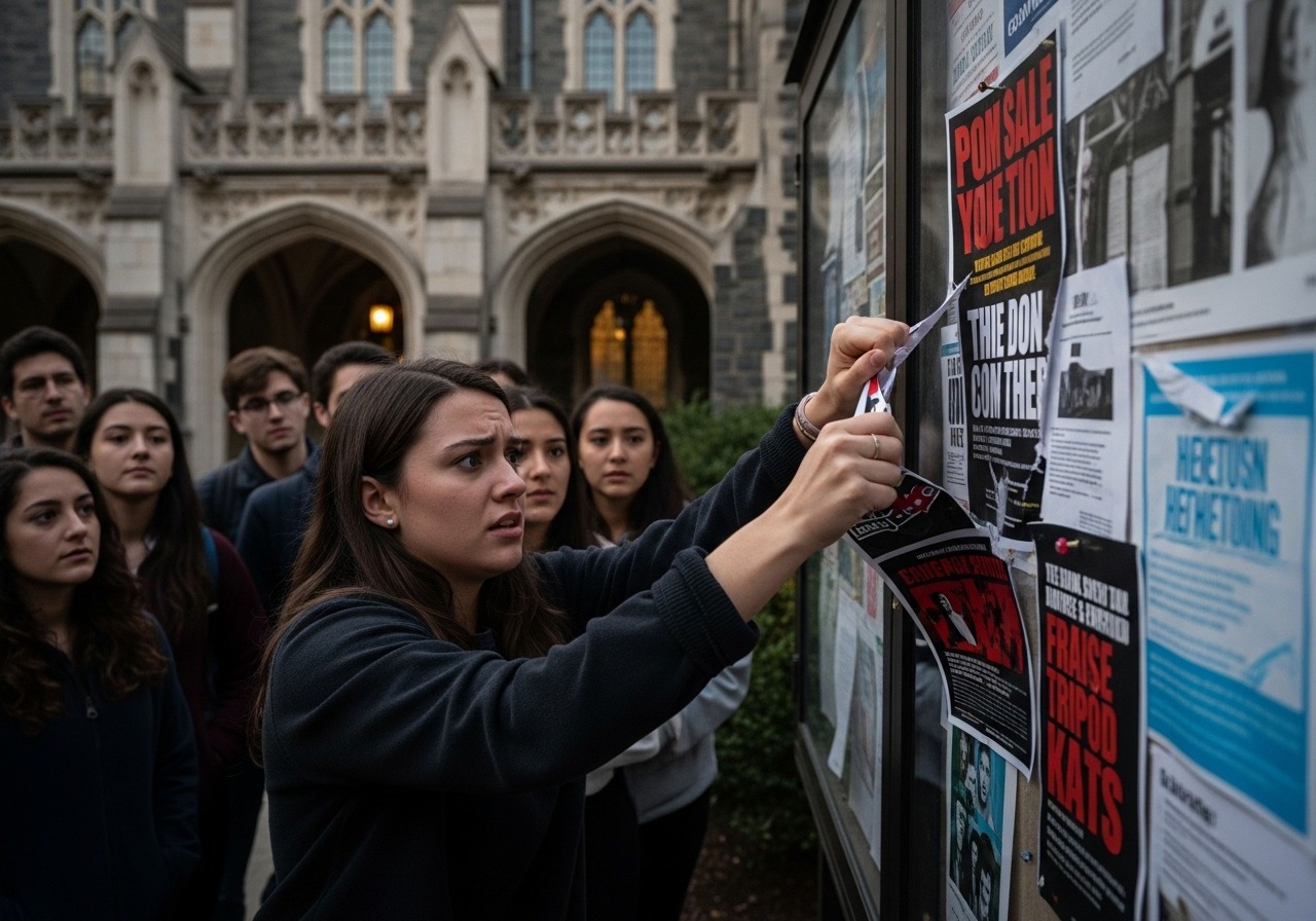 Georgetown Flyers Threaten Conservatives: Campus Crisis Unfolds